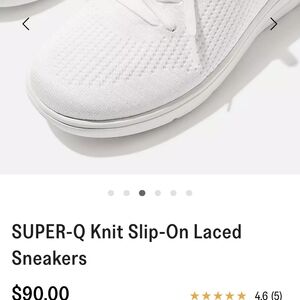 Fitflop White Knit Slip-On Sneakers